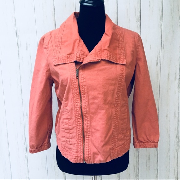 Hurley Jackets & Blazers - Hurley salmon pink moto jacket - size M